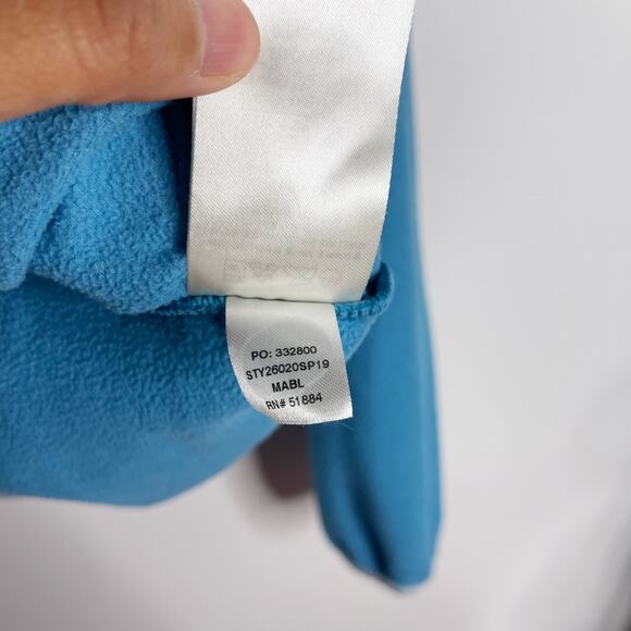 Patagonia Womens XSmall XS Mako Blue Micro D Fleece Snap T Pullover Sweatshirt - Picture 9 of 11